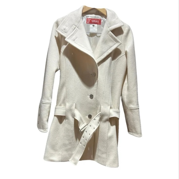 Vintage Versace Jeans Couture Pea Coat. 100% Wool. Mid Length. - Picture 1 of 12